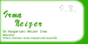 irma neizer business card